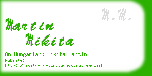 martin mikita business card